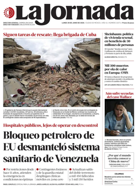 Cover of La Jornada
