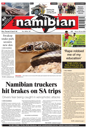 Cover of The Namibian