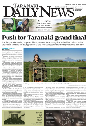 Cover of Taranaki Daily News