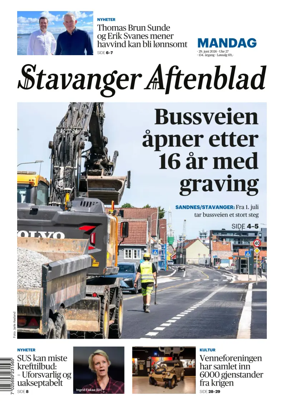 Cover of Stavanger Aftenblad