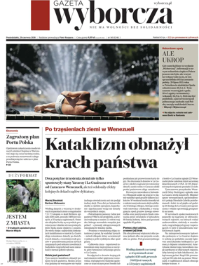 Cover of Gazeta Wyborcza Stoleczna