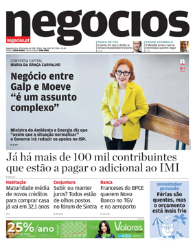Cover of Jornal de Negocios