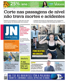 Cover of Jornal de Noticias