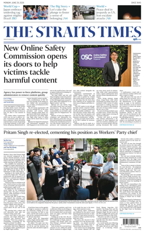 Cover of The Straits Times