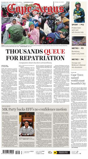 Cover of Cape Argus (PM Edition)