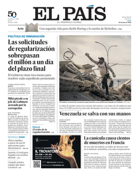 Cover of El Pais Madrid