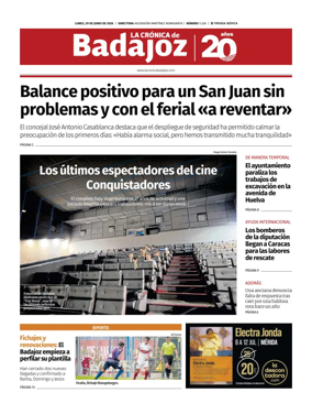 Cover of La Cronica de Badajoz BE