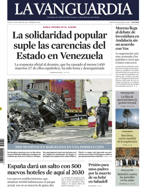 Cover of La Vanguardia (1st Edition)