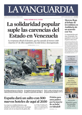 Cover of La Vanguardia