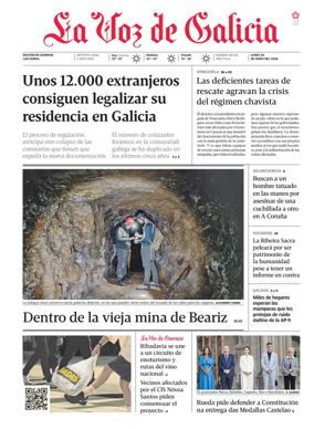 Cover of La Voz de Galicia (Ourense)