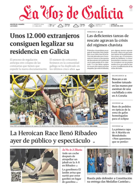 Cover of La Voz de Galicia (Viveiro)