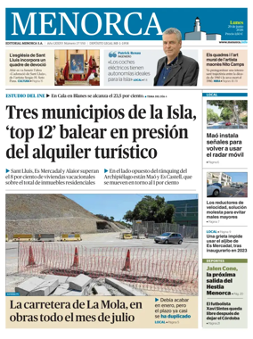 Cover of Menorca Diario Insular