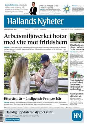 Cover of Hallands Nyheter