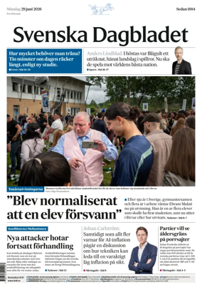Cover of Svenska Dagbladet