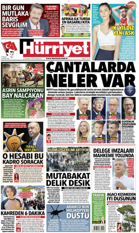Cover of Hurriyet