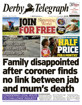 Cover of Derby Telegraph