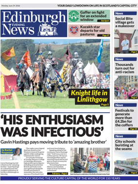 Cover of Edinburgh Evening News