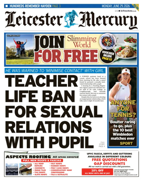 Cover of Leicester Mercury