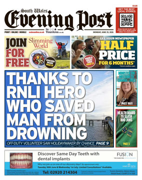 Cover of South Wales Evening Post
