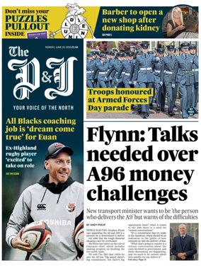 Cover of The Press and Journal (Inverness Highlands and Islands)
