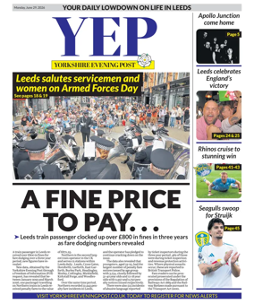 Cover of Yorkshire Evening Post