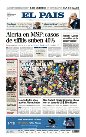 Cover of El Pais (Uruguay)