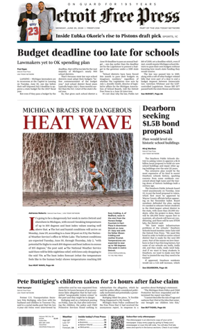 Cover of Detroit Free Press