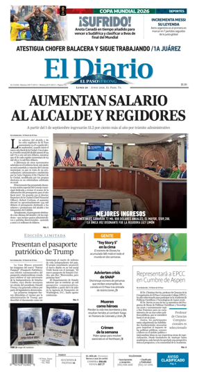 Cover of El Diario de El Paso
