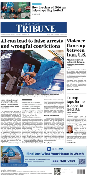 Cover of Great Falls Tribune
