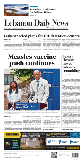 Cover of Lebanon Daily News