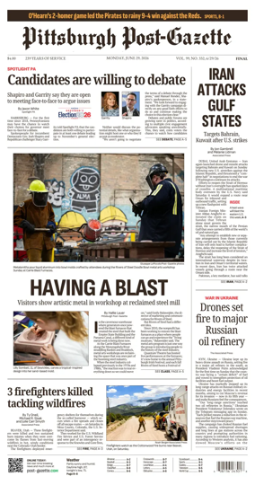 Cover of Pittsburgh Post-Gazette