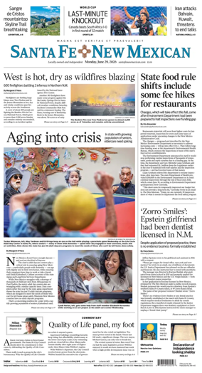 Cover of Santa Fe New Mexican