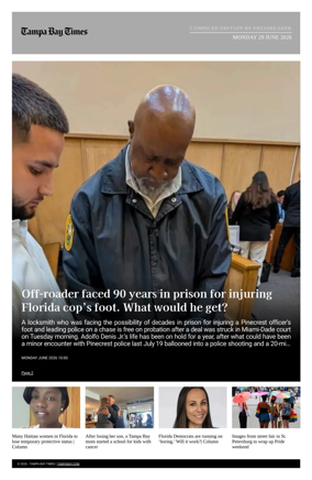 Cover of Tampa Bay Times TFP