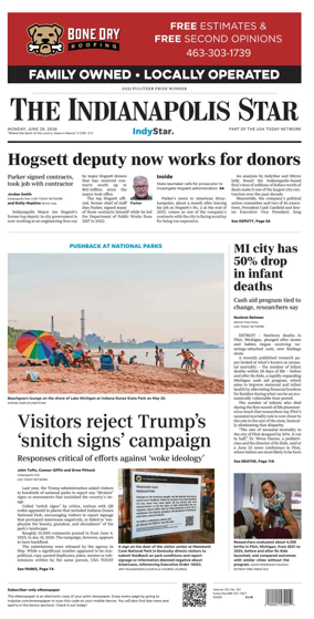Cover of The Indianapolis Star