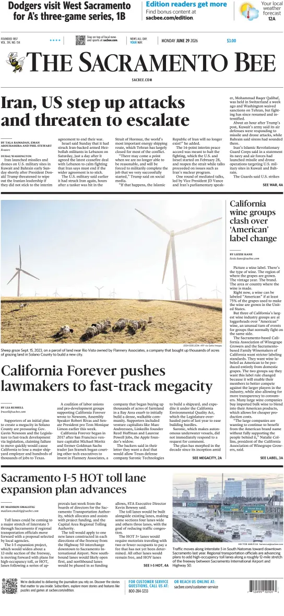 Cover of The Sacramento Bee