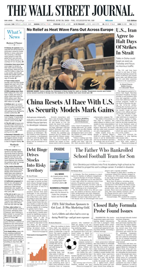 Cover of The Wall Street Journal
