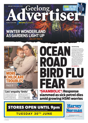 Cover of Geelong Advertiser