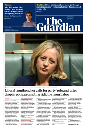 Cover of The Guardian Australia