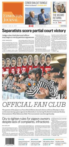 Cover of Edmonton Journal