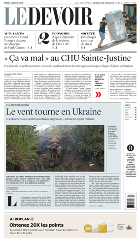 Cover of Le Devoir