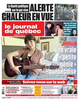 Cover of Le Journal de Quebec