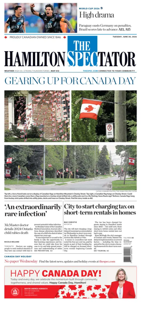 Cover of The Hamilton Spectator
