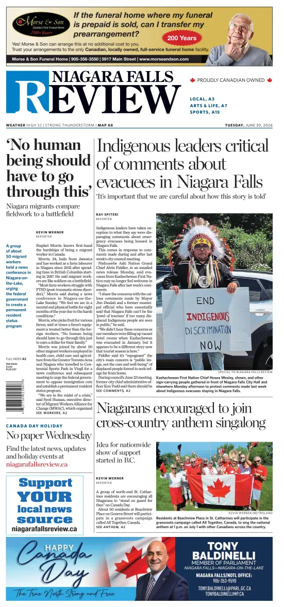 Cover of The Niagara Falls Review