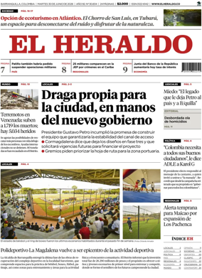 Cover of El Heraldo (Colombia)