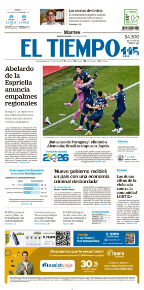 Cover of El Tiempo (Bogota)