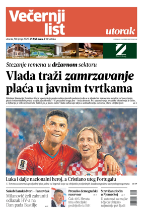 Cover of Vecernji list - Hrvatska
