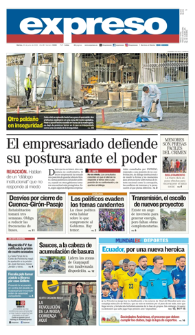 Cover of Diario Expreso