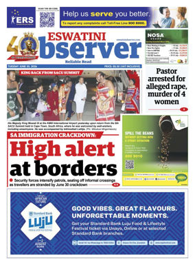Cover of Eswatini Observer