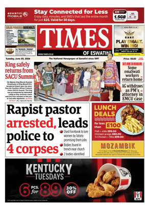 Cover of Times of Eswatini