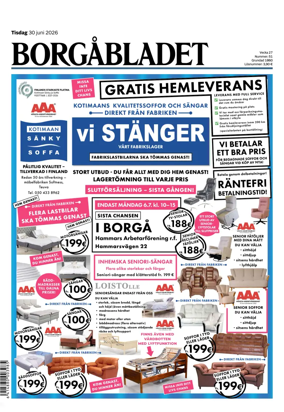 Cover of Borgabladet